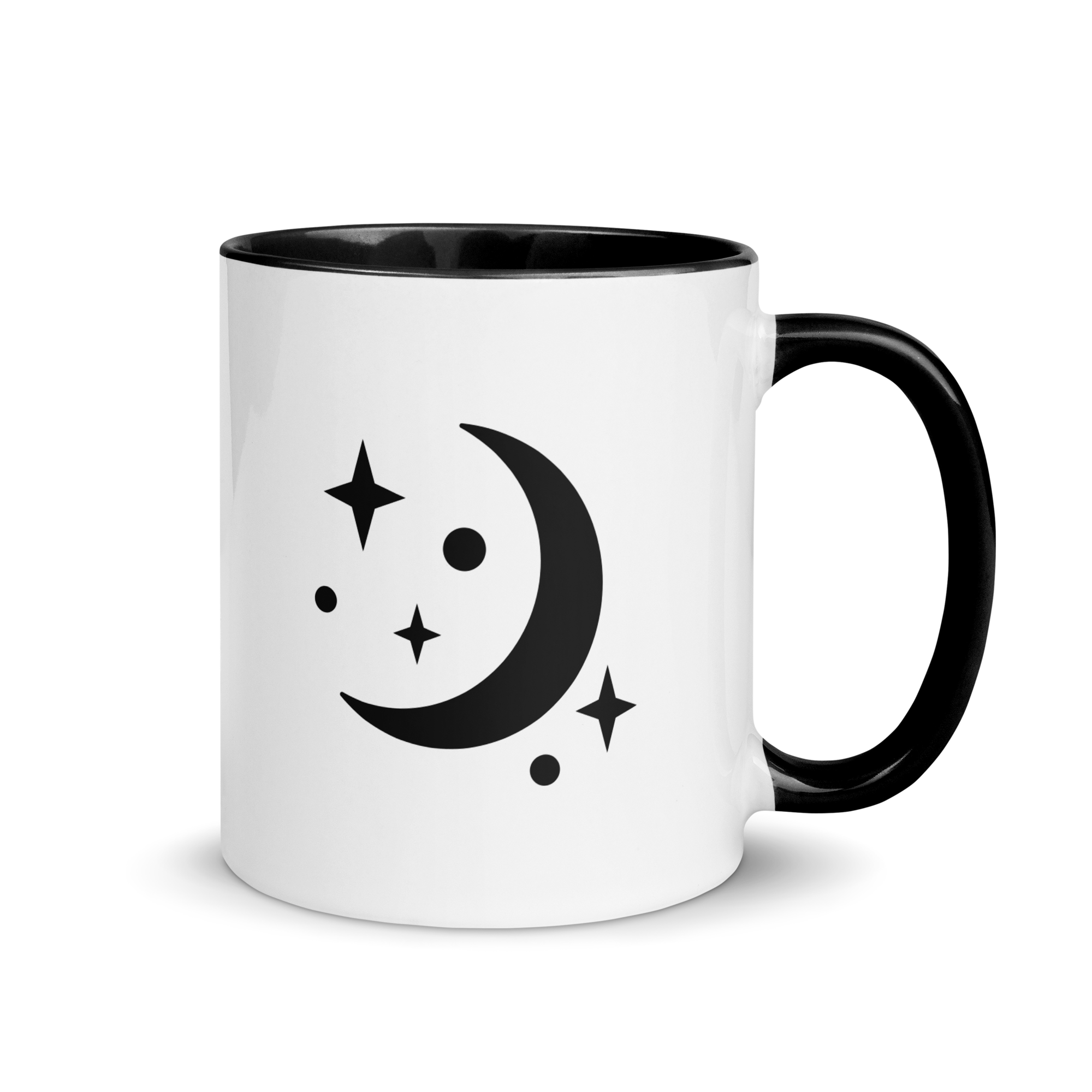 Tasse nocturne avec lune et étoiles