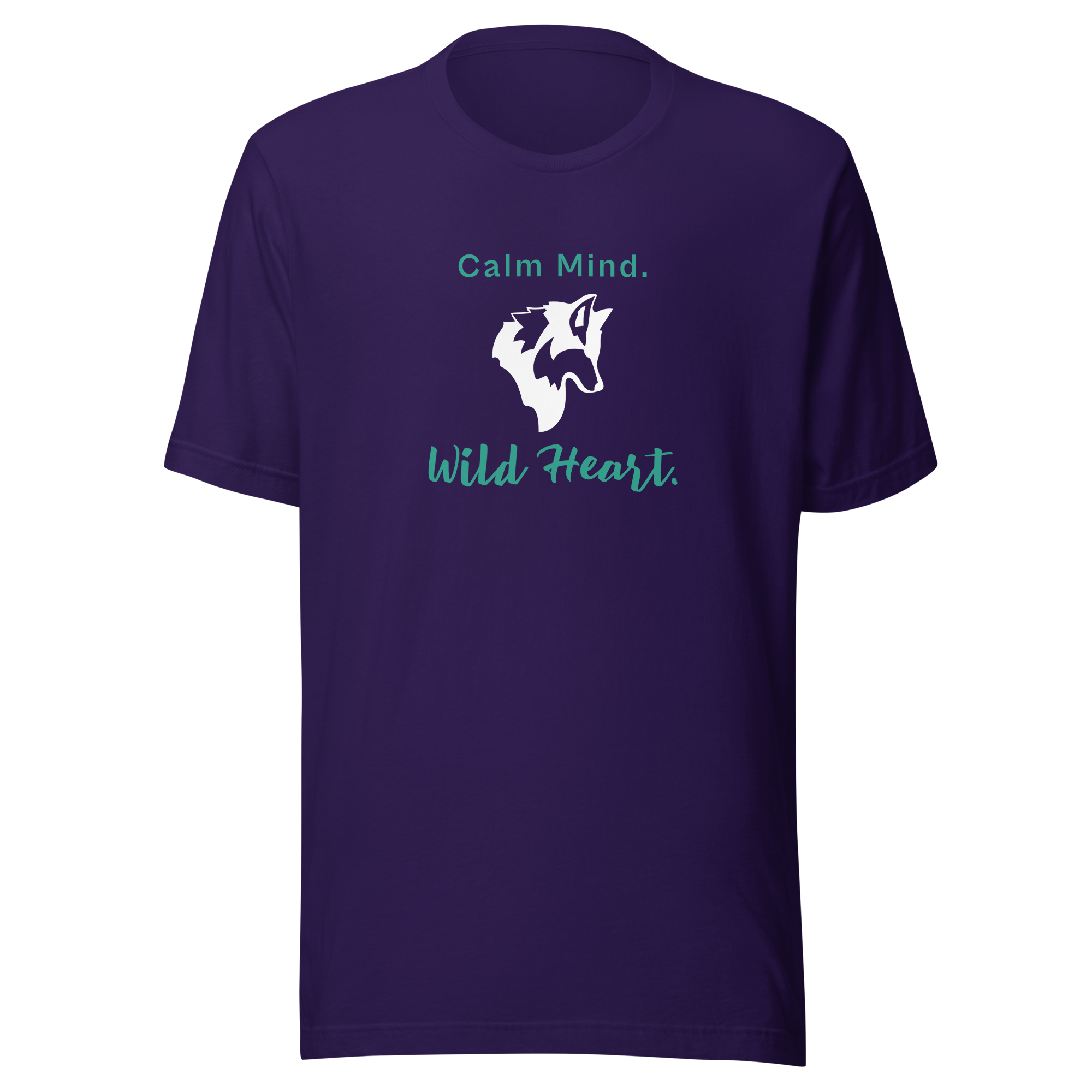 T-shirt « Calm Mind.—Wild Heart. » avec loup