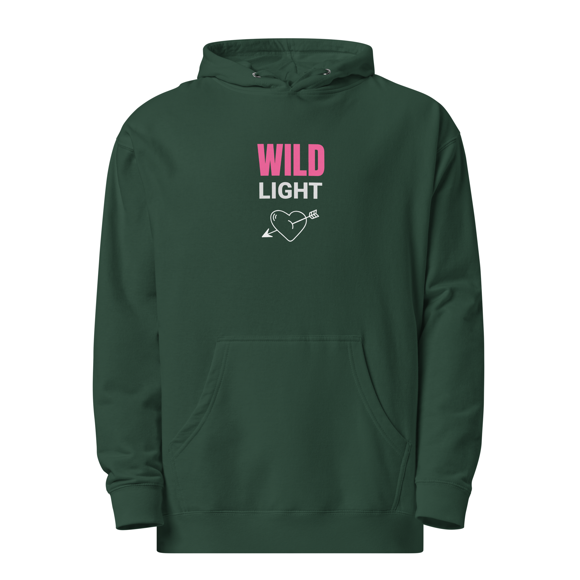 Chandail à capuche « WILD LIGHT » avec flèche de Cupidon et lionne